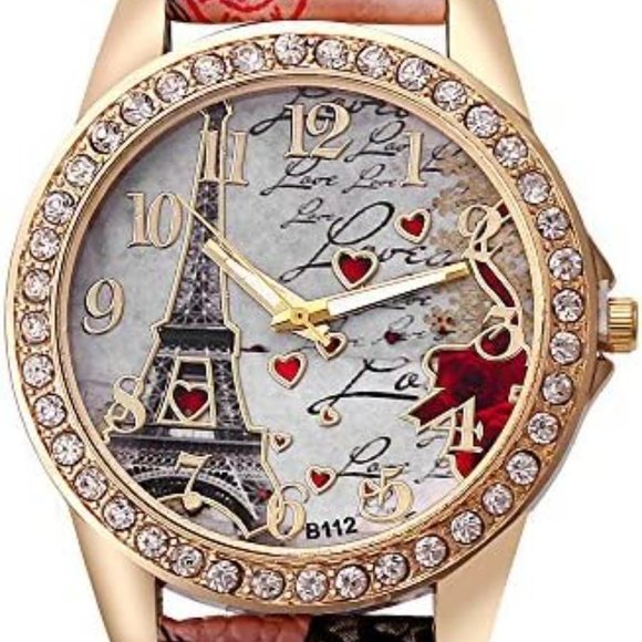 NEW  6 Pack Unisex Bling Rhinestone Accented Eiffel Tower Ladies Women main image 7